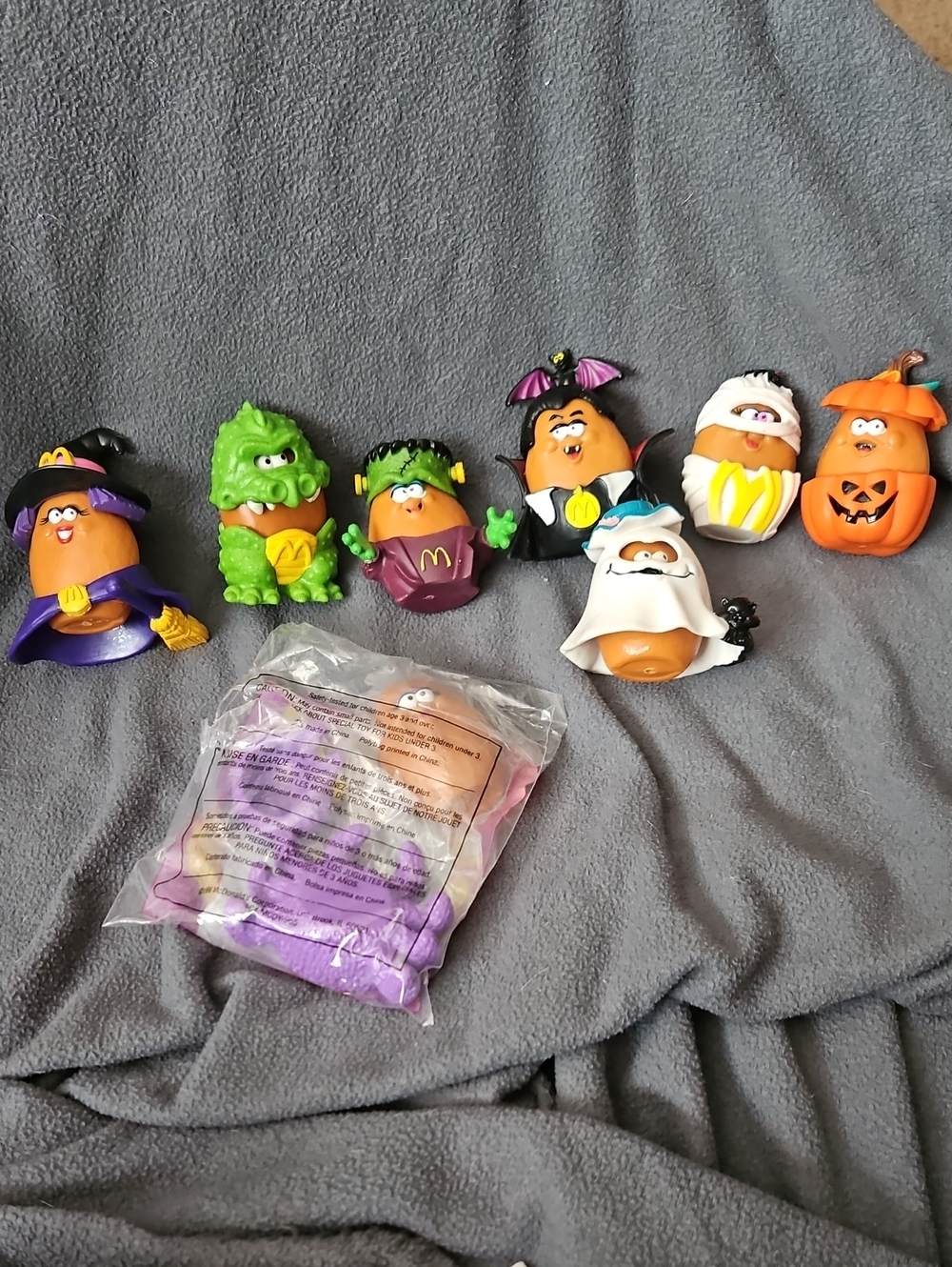 McDonald's Halloween Potato Head Toy Set Of 7 - Vintage 1992 And 1996